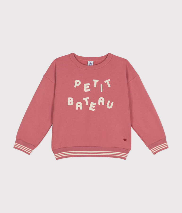 Sweatshirt en molleton enfant fille / gar&ccedil;on rose