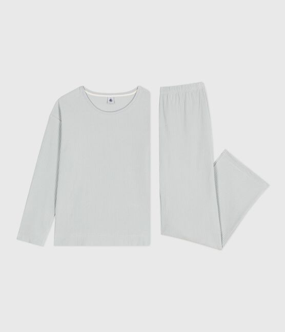 Pyjama femme en velours uni jambe droite CO2