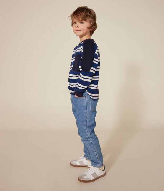 Sweatshirt van dik katoen voor jongens blauw MEDIEVAL/ MONTELIMAR