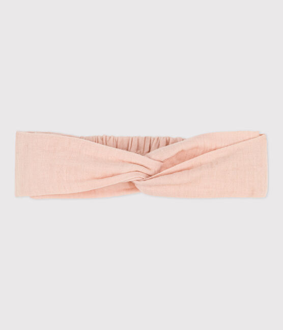 Roze hoofdband van licht katoen voor baby's roze SALINE