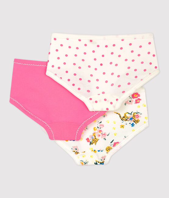 Lot de 3 culottes à fleurs petite fille en coton variante 1