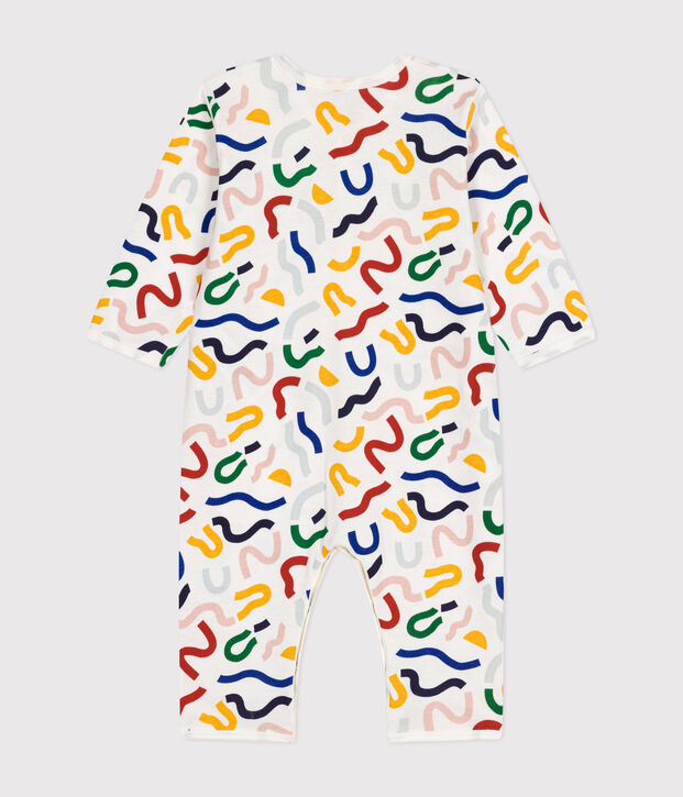 Pyjama sans pied imprim&eacute; phosphorescent en coton b&eacute;b&eacute; blanc/multicouleur