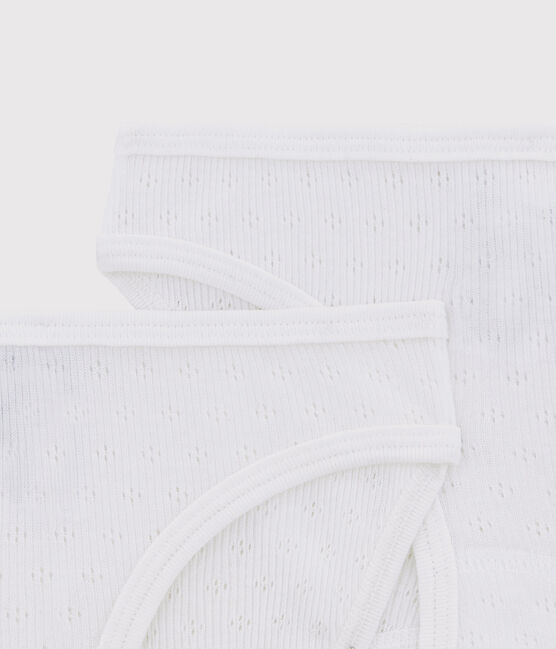 Lot de 2 culottes ajourées petite fille en coton biologique variante 1