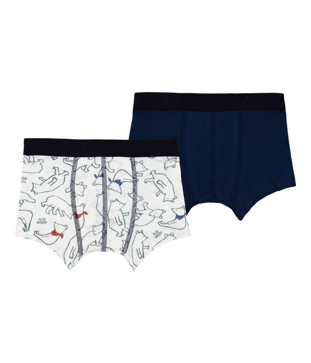 Lot de 2 boxers en coton multicouleur