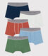 Set van 5 boxershorts voor jongens in katoen