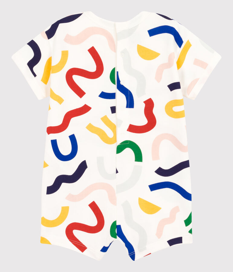 Kort pakje van fleece voor baby's wit/multicouleur