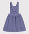 Robe salopette enfant en velours uni violet