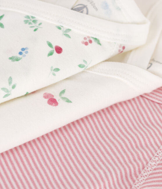 Set van 3 katoenen rompertjes met print en korte mouwen voor baby's variante 2