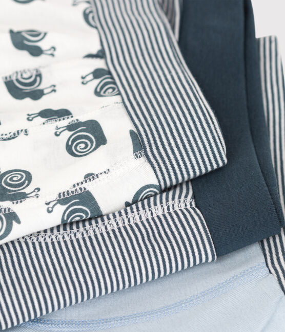 Set van 3 boxershorts met slakkenprint voor jongens in katoen variante 1