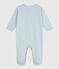 Pyjama bébé en coton à rayures milleraies ADRIATIC/ MARSHMALLOW