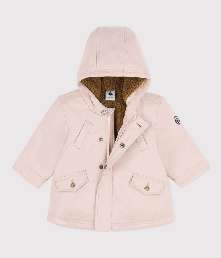 Parka b&eacute;b&eacute; d&eacute;perlante rose SALINE