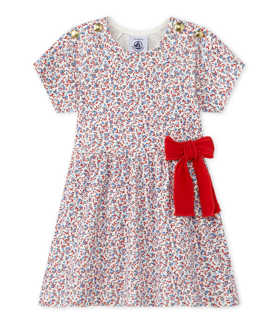 Robe bébé fille imprimée blanc MARSHMALLOW/rouge TERKUIT/ MULTICO