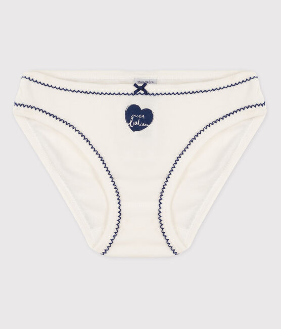 Culotte petite fille en coton blanc MARSHMALLOW