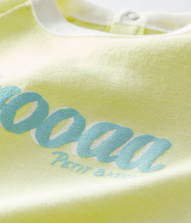 Tee-shirt manches courtes b&eacute;b&eacute; gar&ccedil;on jaune
