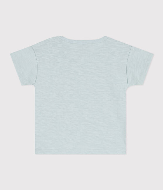 Tee-shirt manches courtes bébé en jersey flammé vert BULLE