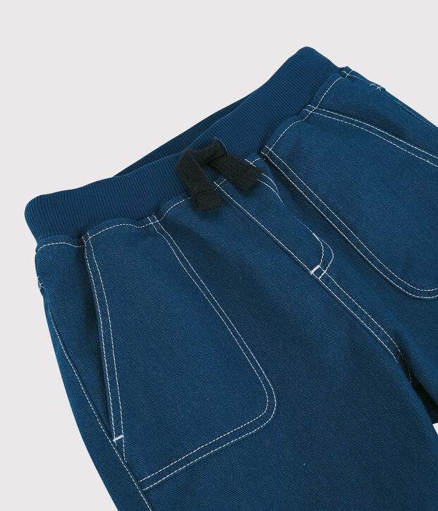 Regular jongensbroek van twill blauw