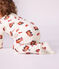 Babypyjama van tubic met sluiting op de rug en brandweerprint wit/multicouleur
