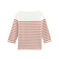 Marinière manches longues femme blanc MARSHMALLOW/rose COPPER