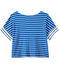 Oversized dames-T-shirt met streepjes blauw PERSE/wit MARSHMALLOW
