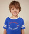 Tee-shirt manches courtes en jersey fin enfant gar&ccedil;on bleu
