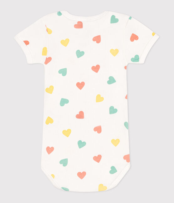 Body manches courtes en coton imprimé bébé bleu MARSHMALLOW/ AQUATIC