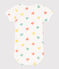 Body manches courtes en coton imprimé bébé bleu MARSHMALLOW/ AQUATIC