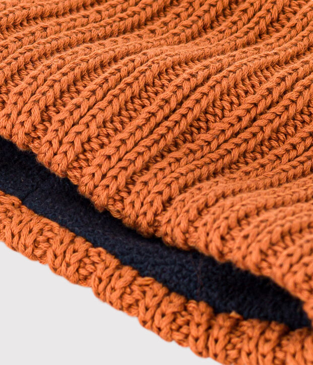Snood van gebreide stof met fleecevoering voor baby's, jongens en meisjes bruin