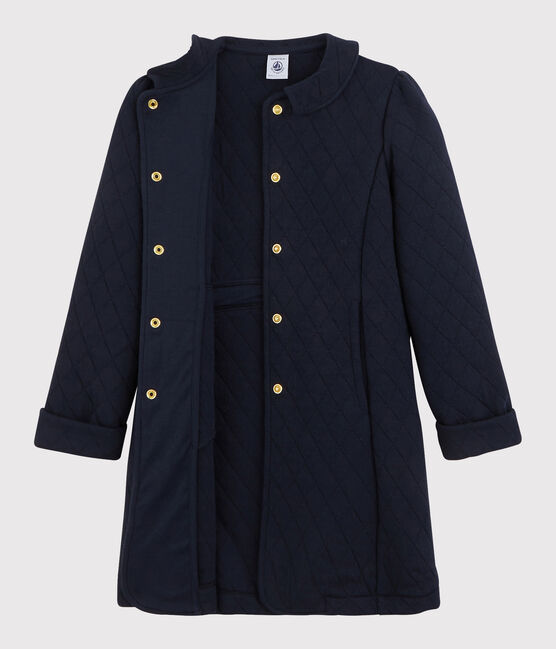 Manteau en tubique enfant fille bleu SMOKING