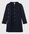 Manteau en tubique enfant fille bleu SMOKING