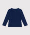 T-shirt met lange mouw van dunne jersey voor jongens blauw MEDIEVAL