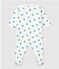 Dors-bien bébé en coton biologique blanc MARSHMALLOW/bleu BRASIER