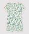 Katoenen/linnen playsuit met cactus voor baby's wit MARSHMALLOW/wit MULTICO
