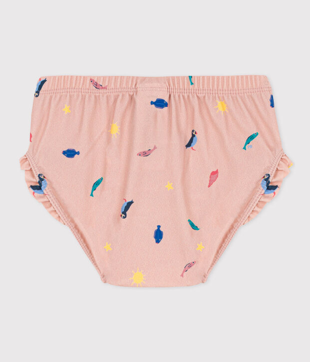 Culotte de bain b&eacute;b&eacute; en mati&egrave;re recycl&eacute;e rose/multicouleur
