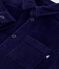 Chemise b&eacute;b&eacute; en velours uni bleu marine