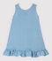 Jurk van biologisch katoen voor baby's blauw ALASKA/wit ECUME