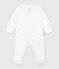 Katoenen babypyjama met bloemenprint wit/multicouleur