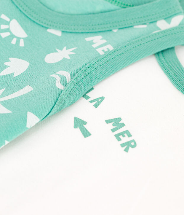 Setje met 2 katoenen kinderhemdjes met print multicouleur