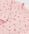 Babypyjama van geruwde fleece met print roze JOLI/wit MULTICO