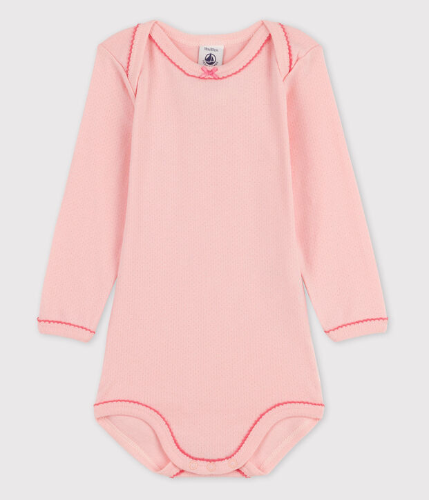 Body met lange mouwen voor babymeisjes roze