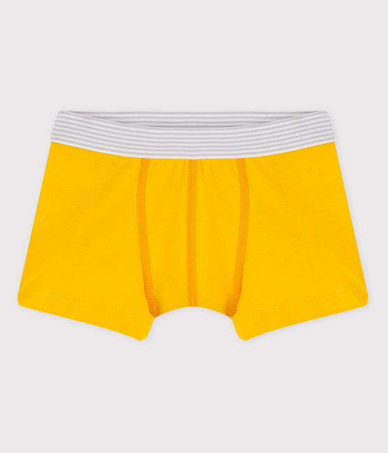 Boxer petit garçon en coton jaune HONEY