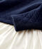Robe manches longues en tubique enfant fille bleu SMOKING/blanc MULTICO