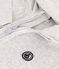 Sweatshirt zippé à capuche enfant en coton uni gris BELUGA CHINE