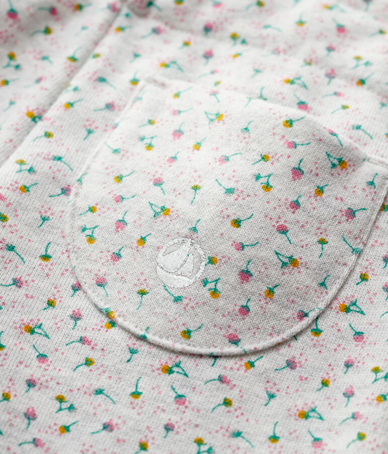 Molton broek voor baby's. grijs BELUGA/wit MULTICO