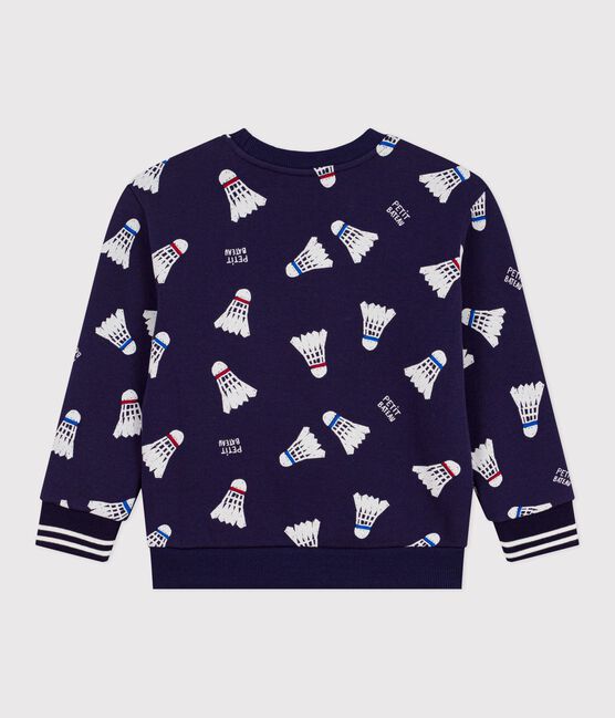Sweatshirt enfant en coton imprimé bleu SOIR/ MULTICO