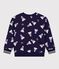 Sweatshirt enfant en coton imprimé bleu SOIR/ MULTICO
