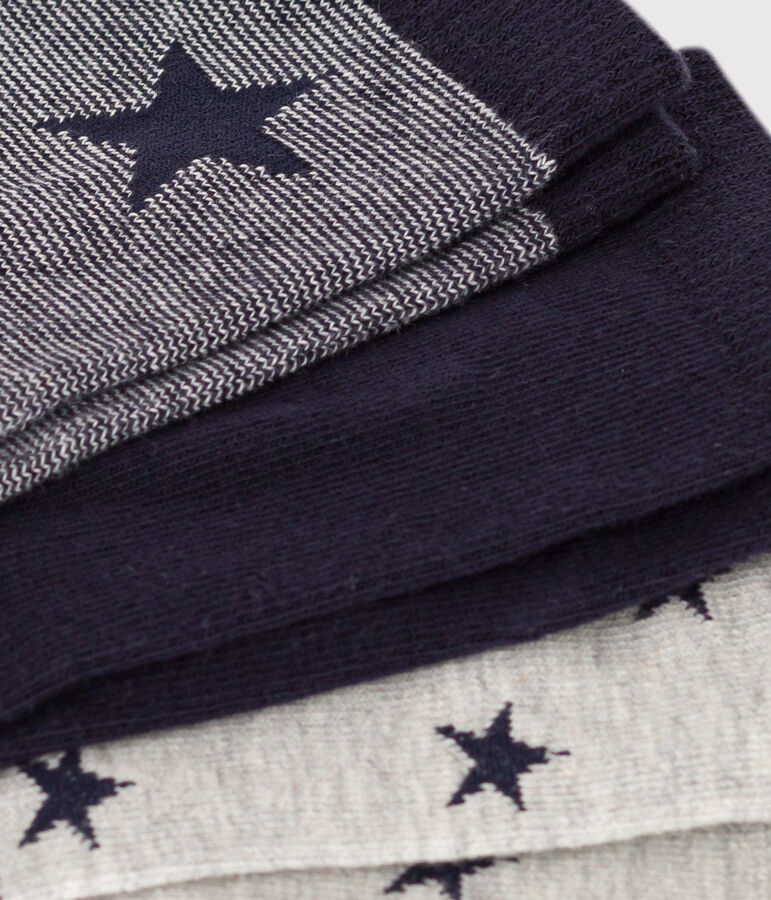 Lot de 3 paires de chaussettes &eacute;toiles en jersey de coton enfants multicouleur