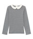 Meisjes-T-shirt met lange mouwen en milleraies-strepen