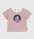 Tee-shirt bébé en coton manches courtes rayé