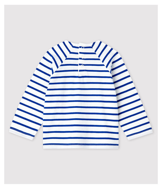 Marini&egrave;re cr&eacute;ative en jersey b&eacute;b&eacute; gar&ccedil;on blanc/bleu