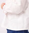 Blouse bébé en popeline de coton manches longues, à col et brodée blanc ECUME